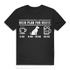 Lustiges Männer T-Shirt – Kaffee, Hund, Bier – Geschenk für Hundefreunde Black