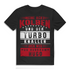 Turbo Spruch T-Shirt V8 Kolben Hubraum Auto Tuning Geschenk für Männer Black
