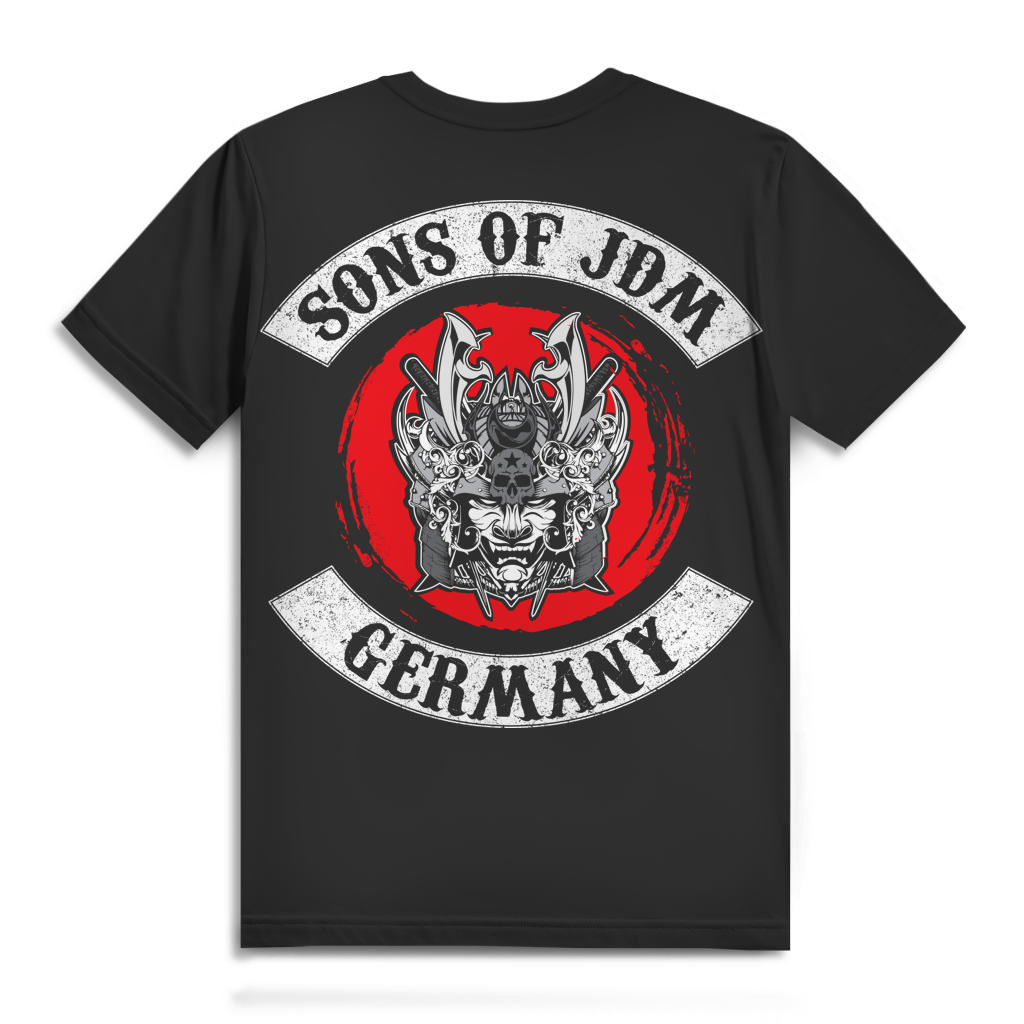 Sons of JDM Shirt Herren – Rückenprint Samurai – JDM Germany Tuning