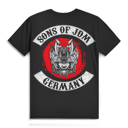 Sons of JDM Shirt Herren – Rückenprint Samurai – JDM Germany Tuning