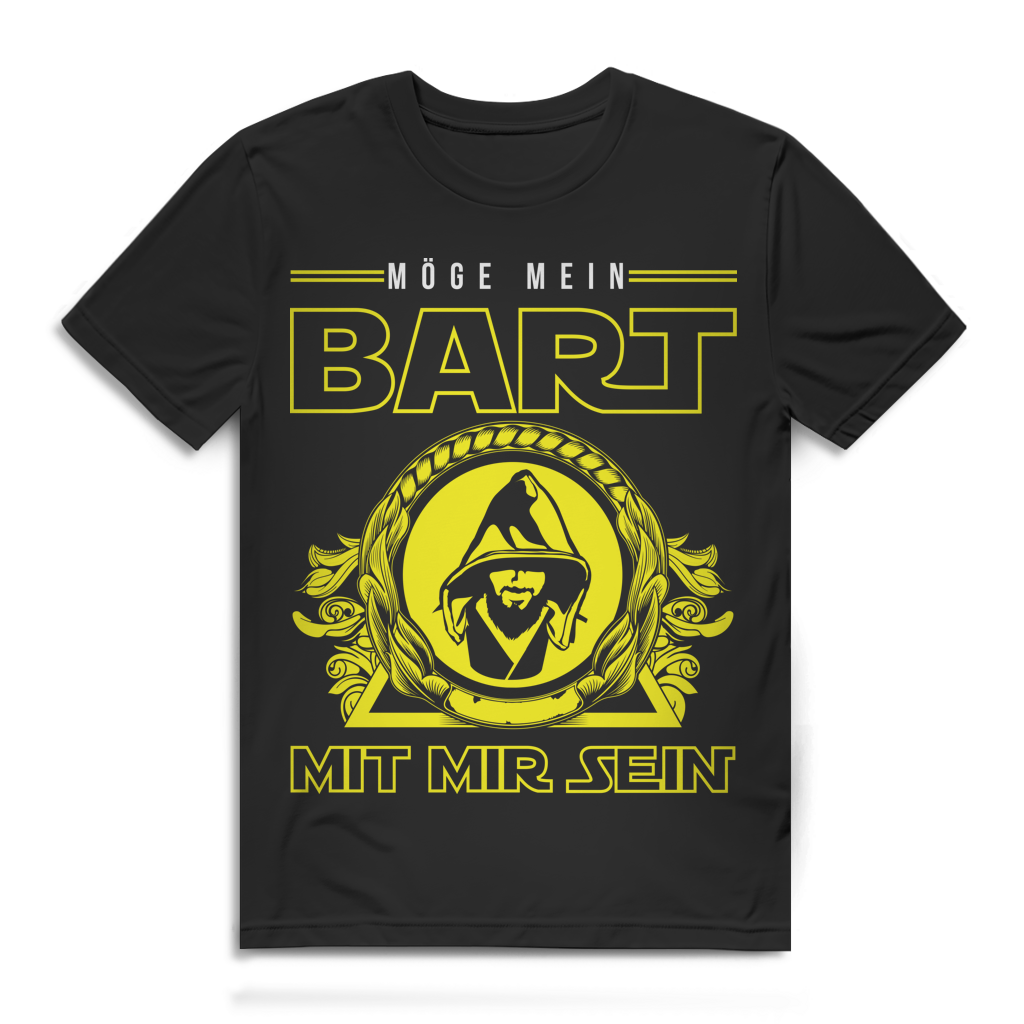 Möge mein Bart mit mir sein – Herren T-Shirt Bio Baumwolle – Bart Shirt Black