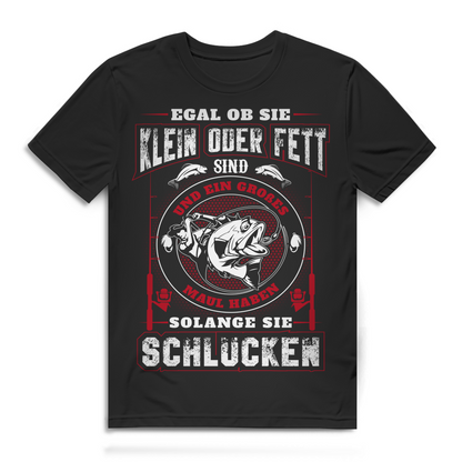 Lustiges Angler Shirt – Solange sie schlucken – Herren Bio T-Shirt Black