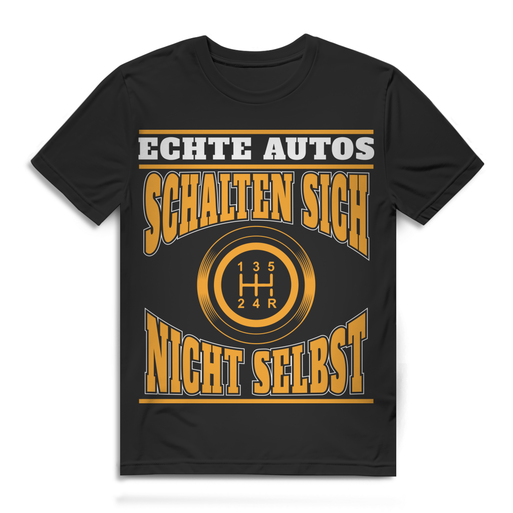 Schalten statt schalten lassen – Männer T-Shirt für echte Autofans aus Bio-Baumwolle Black