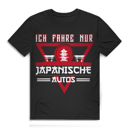 Ich fahre nur japanische Autos – JDM T-Shirt für Männer – Bio Baumwolle Black