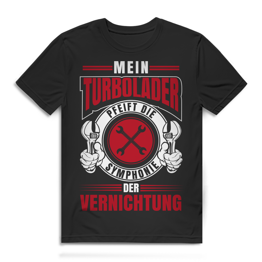 Mein Turbolader – PS Shirt für Tuner mit Boost-Liebe – Bio Baumwolle Männer Black