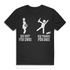 Schwangerschaft Shirt Mann – Sie isst für zwei Ich trinke für drei – Fun T-Shirt Black