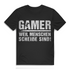 Gamer Shirt Herren – Gaming Spruch T-Shirt – Menschen sind scheiße Statement Black