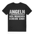 Angeln Shirt Herren – Lustiges Spruchshirt Angler – Weil Menschen scheiße sind Black