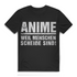 Lustiges Anime T-Shirt für Männer – Anti-Menschen Spruch – Otaku Shirt Black