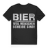 Bier Shirt Männer – Menschen sind scheiße – Funshirt für Bierliebhaber Black