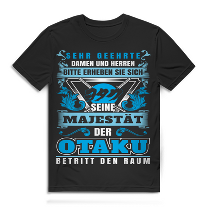 Otaku Shirt Männer – Seine Majestät betritt den Raum – Anime T-Shirt Black