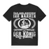 Bike Shirt Männer – Der König will biken – MTB Funshirt Bio Baumwolle Black