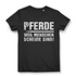 Damen T-Shirt Pferde weil Menschen scheiße sind – Geschenk für Reiterinnen Black