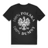 Polen Shirt 100% Polska 100% Stolz Weißer Adler Polska T-Shirt Herren Black