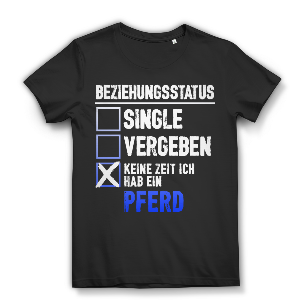 Pferde Shirt Damen – Keine Zeit ich hab ein Pferd – Reiterin Fun T-Shirt Black