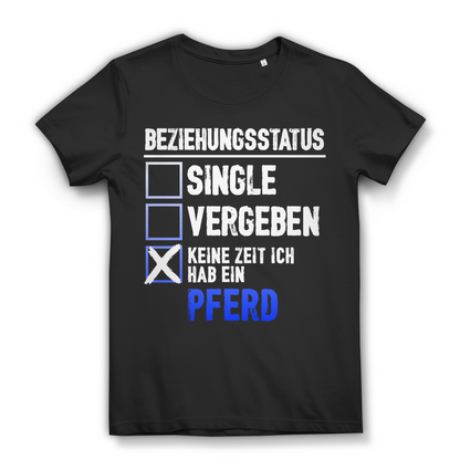Pferde Shirt Damen – Keine Zeit ich hab ein Pferd – Reiterin Fun T-Shirt Black