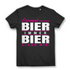 Damen T-Shirt Einmal Bier immer Bier Glaub mir - Trinkshirt Bio Baumwolle Black