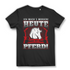 Reiten T-Shirt Frauen – Heute gehe ich zum Pferd – Stallgirl Statement Black