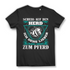 Scheiß auf den Herd Shirt Damen – Reiterin Spruch T-Shirt zum Pferd statt Küche Black