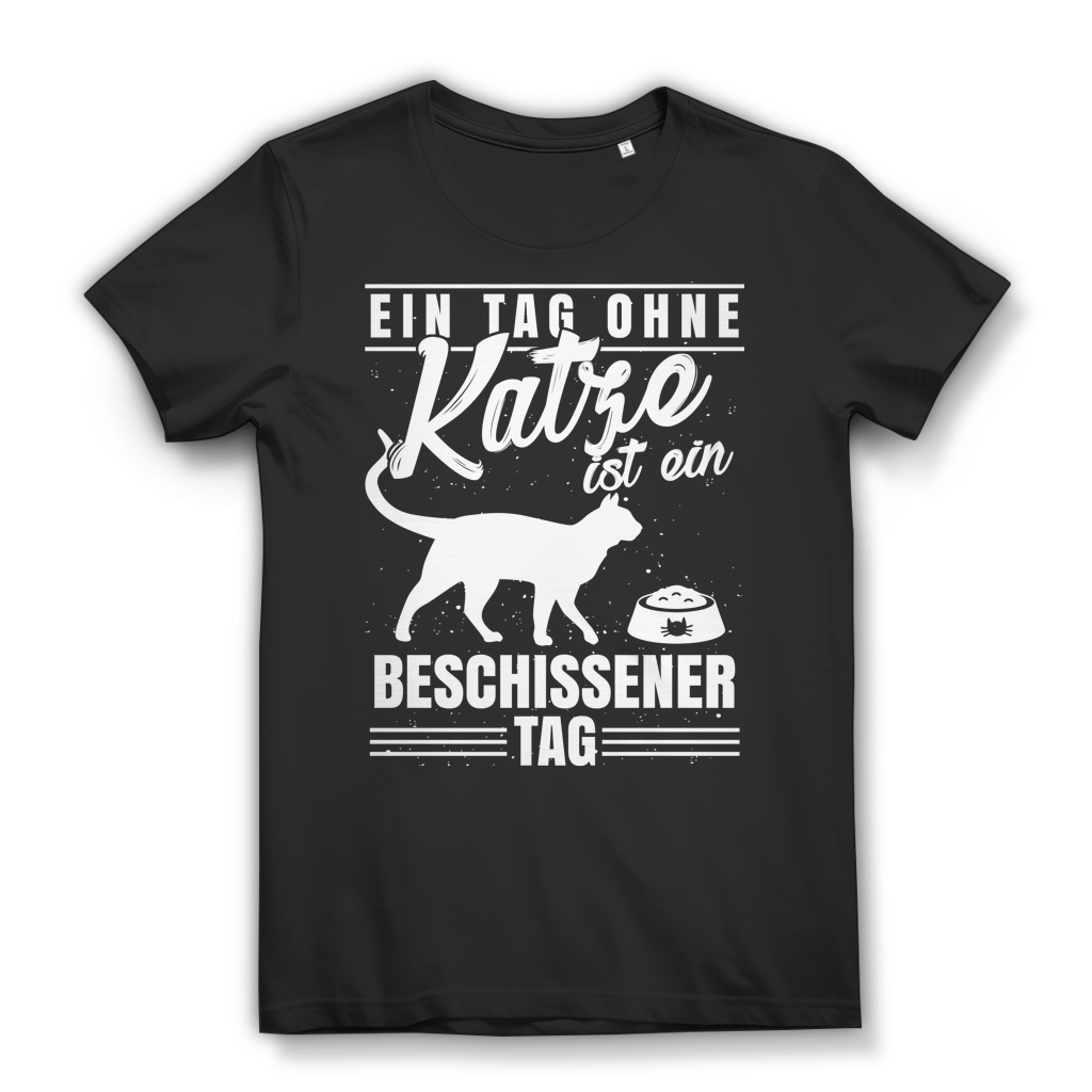 Katzenliebhaberin Shirt Damen – Katzen T-Shirt für Katzenmama mit Spruch Black