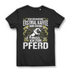 Ich brauche Kaffee und dann zum Pferd – Funshirt für Reiterinnen mit Humor Black