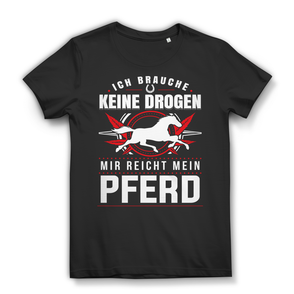 Pferdeliebe statt Party – Funshirt für Frauen mit Herz fürs Reiten &amp; Natur Black