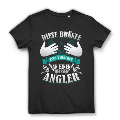 Lustiges Partner Shirt Angeln – Für Frauen vergeben an heißen Angler – Geschenk Black