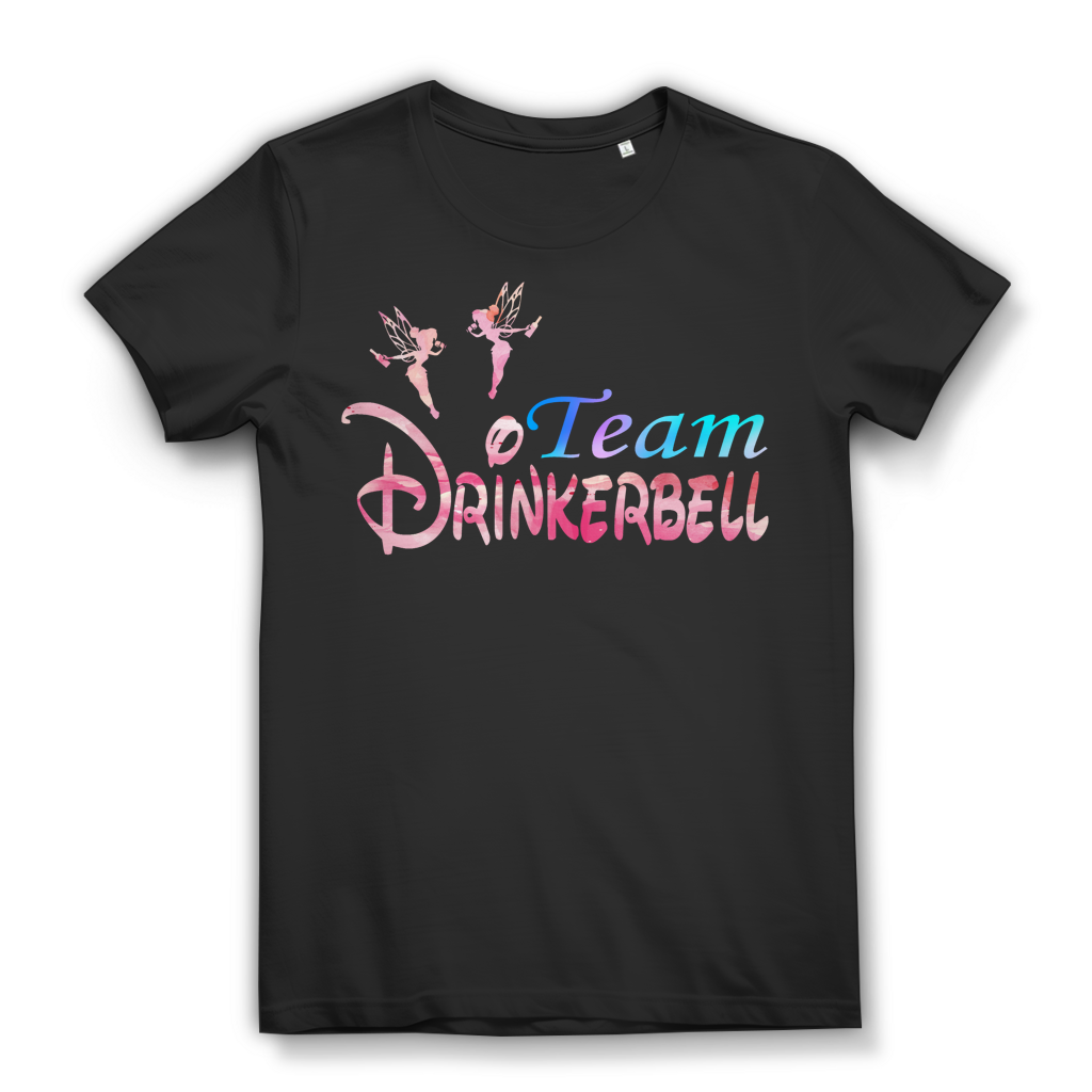 Team Drinkerbell Shirt Damen – Feen Alkohol Party Spruch – JGA Mädelsabend Fun Black