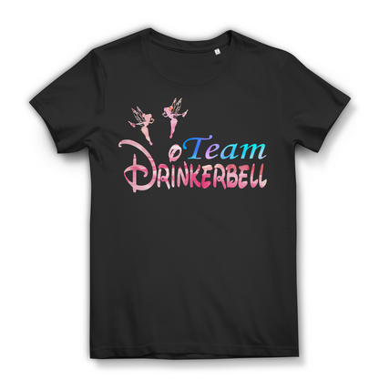 Team Drinkerbell Shirt Damen – Feen Alkohol Party Spruch – JGA Mädelsabend Fun Black