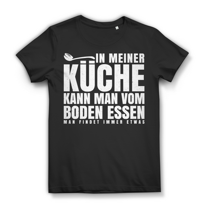 In meiner Küche kann man vom Boden essen – Lustiges Damen T-Shirt Kochen Black
