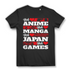 Ich liebe Anime Manga Japan Games – Nerd Girl Shirt für Fans und Otakus Black