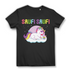 Saufi Saufi Einhorn Shirt Damen – Lustiges Partyshirt mit Regenbogen Drink Black