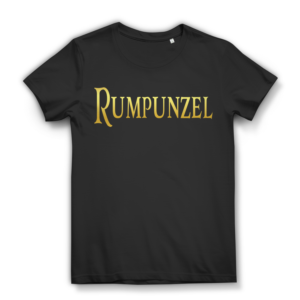 Märchen Parodie Shirt Rumpunzel Rapunzel Rum Prinzessin Disney Damen T-Shirt Black