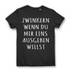 Zwinkern wenn du mir eins ausgeben willst Damen Shirt Flirt Spruch T-Shirt Black