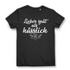 Lieber spät als hässlich Damen T Shirt Spruch Frauen Shirt Geschenk Rose Motiv Black