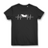 Axolotl Heartbeat Damen T Shirt Herzschlag Tiermotiv Funshirt Geschenk Frauen Black