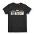 Bi-Bitch Damen T Shirt LGBT Regenbogenherz Pride Bisexualität Spruch CSD Frauen Black