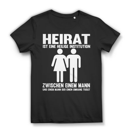 Heirat Institution LGBTQ Shirt Damen Superheld Pride Spruch Regenbogen Equality Black