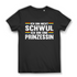 Queer Damen Shirt bin eine Prinzessin nicht schwul LGBTQ Pride Regenbogen CSD Black