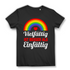 LGBTQ Damen Shirt Vielfältig ist besser als Einfältig Regenbogen CSD Equality Black