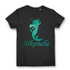 Alkonelle Damen T-Shirt – lustige Meerjungfrau mit Alkohol Flasche Aquarell Black