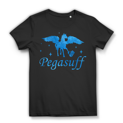 Pegasuff Shirt Damen – Lustiges Pegasus Design mit Bierkrug und Suffwitz Black