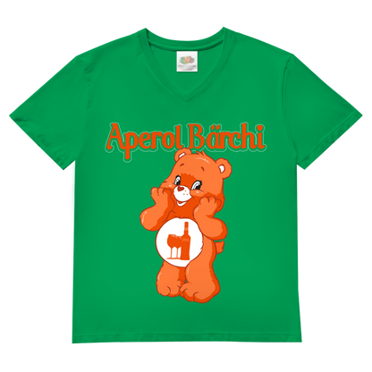 Aperol Bärchi - Glücksbärchi - Herren V-Neck Shirt Kelly Green