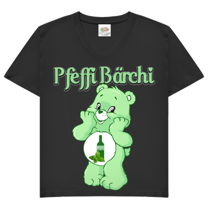Pfeffi Bärchi - Glücksbärchi - V-Neck Damenshirt Black