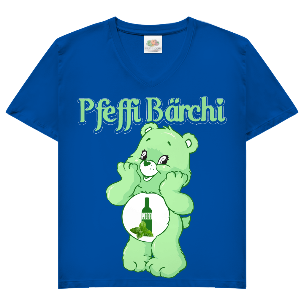 Pfeffi Bärchi - Glücksbärchi - V-Neck Damenshirt Royal Blue