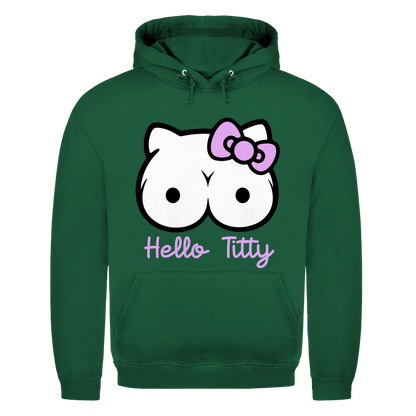 Hello Kitty Titty - Herren Hoodie Bottle Green