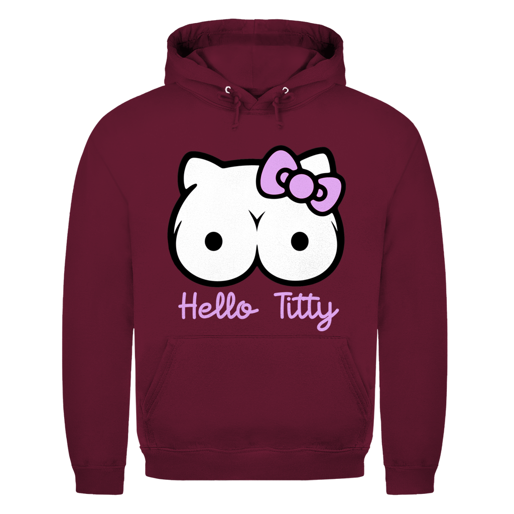Hello Kitty Titty - Herren Hoodie Burgundy