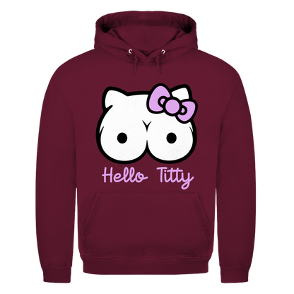 Hello Kitty Titty - Herren Hoodie Burgundy