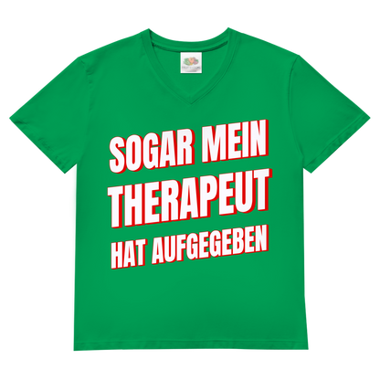 Sogar mein Therapeut hat aufgegeben - Herren V-Neck T-Shirt Kelly Green