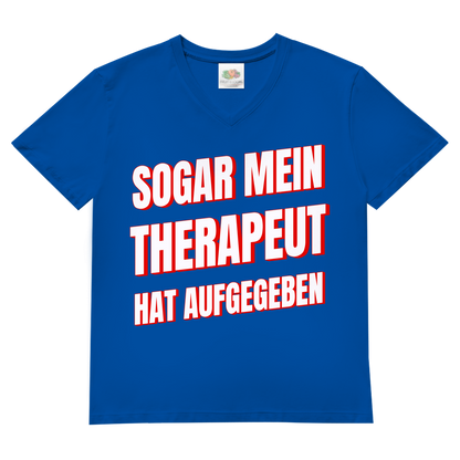 Sogar mein Therapeut hat aufgegeben - Herren V-Neck T-Shirt Royal Blue